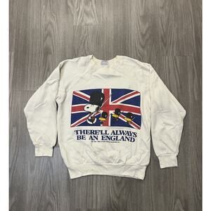Vintage 80’s Snoopy England Sweatshirt Size Medium Blues London Kingsguard